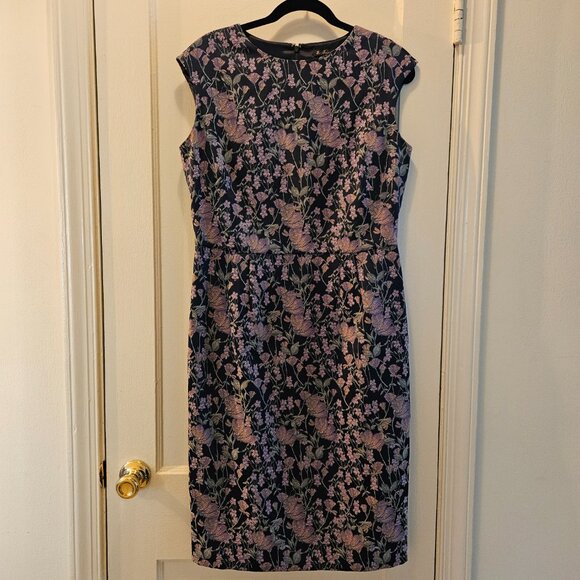 Brooks Brothers Jacquard Floral Sheath Dress - Picture 3 of 8